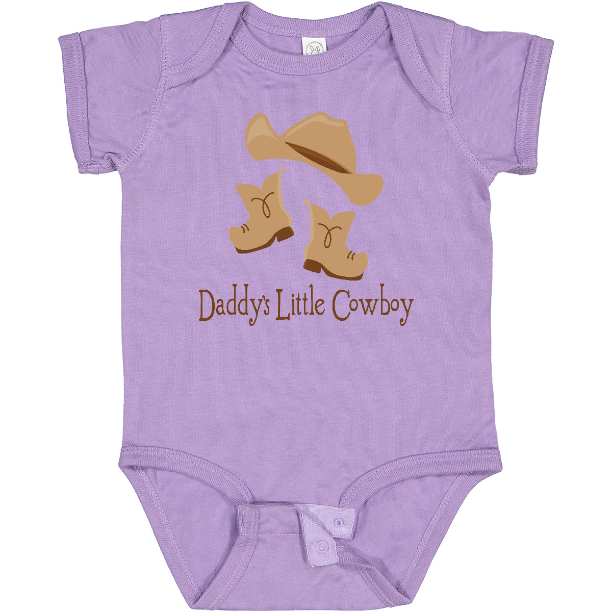 Inktastic Daddy's Little Cowboy Baby Bodysuit Boots Hat Kids Boys Cute Fathers - Picture 5 of 10
