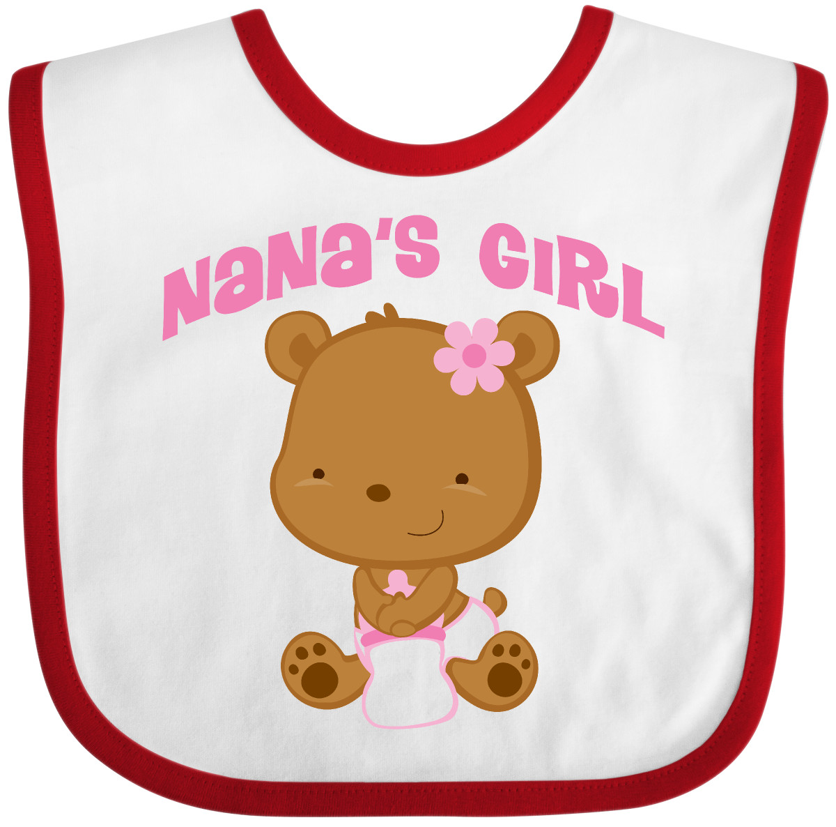 Inktastic Nana Girl Baby Bear Baby Bib Nanas Grandkids Childs Sweet Clothing - 第 8/9 張圖片