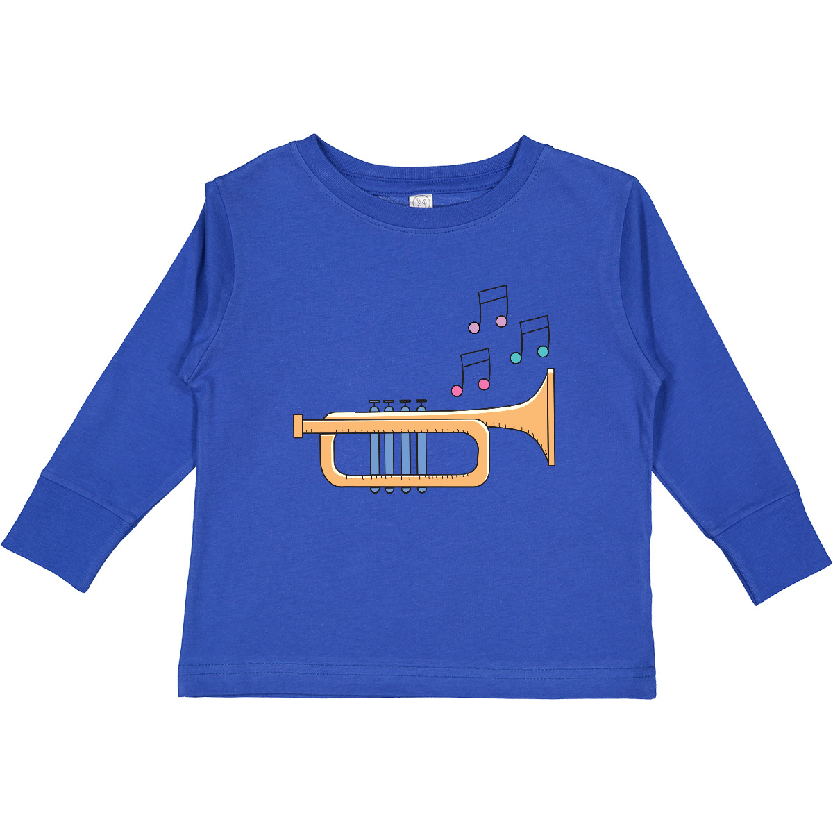 Inktastic Trumpet Marching Band Musician Toddler Long Sleeve T-Shirt Cute Light - Imagen 3 de 4
