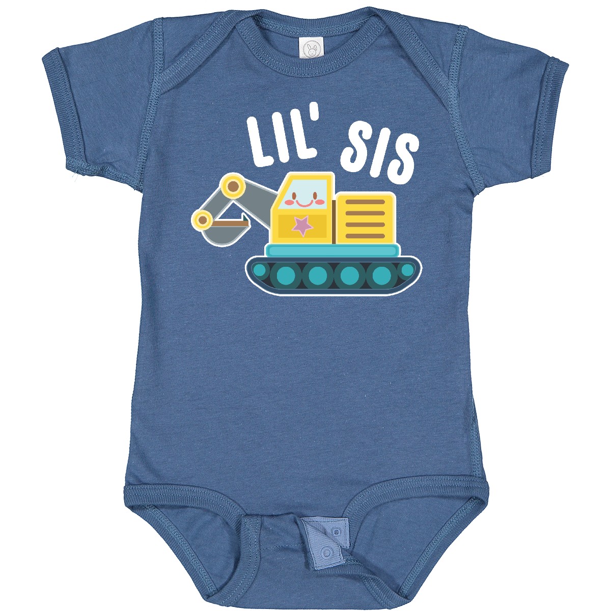 Inktastic Lil Sis In With Bulldozer Baby Bodysuit Siblings Little Sister Infant