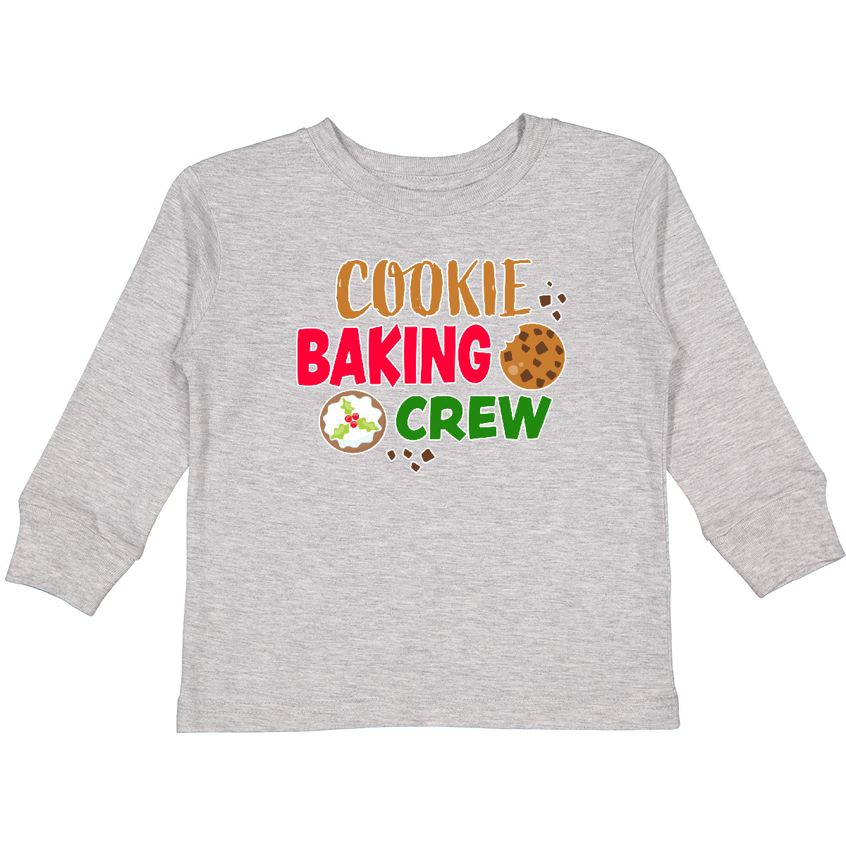 Inktastic Christmas Cookie Baking Crew Toddler Long Sleeve T-Shirt Merry Bake I - Picture 5 of 10