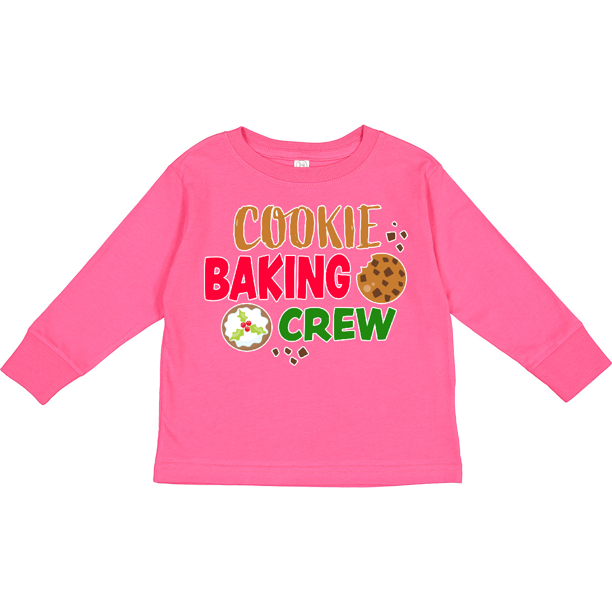 Inktastic Christmas Cookie Baking Crew Toddler Long Sleeve T-Shirt Merry Bake I - Picture 6 of 10