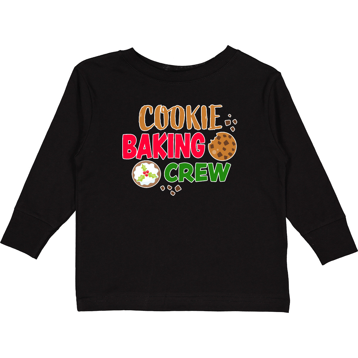 Inktastic Christmas Cookie Baking Crew Toddler Long Sleeve T-Shirt Merry Bake I - Picture 2 of 10