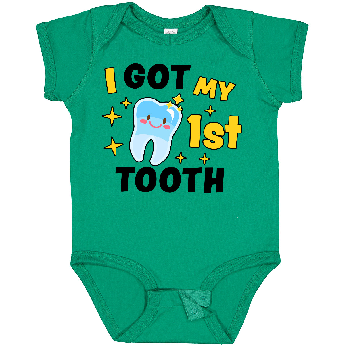 Inktastic I Got My 1st Tooth With Cute Tooth Baby Baby Bodysuit First Adorable - Picture 12 of 24