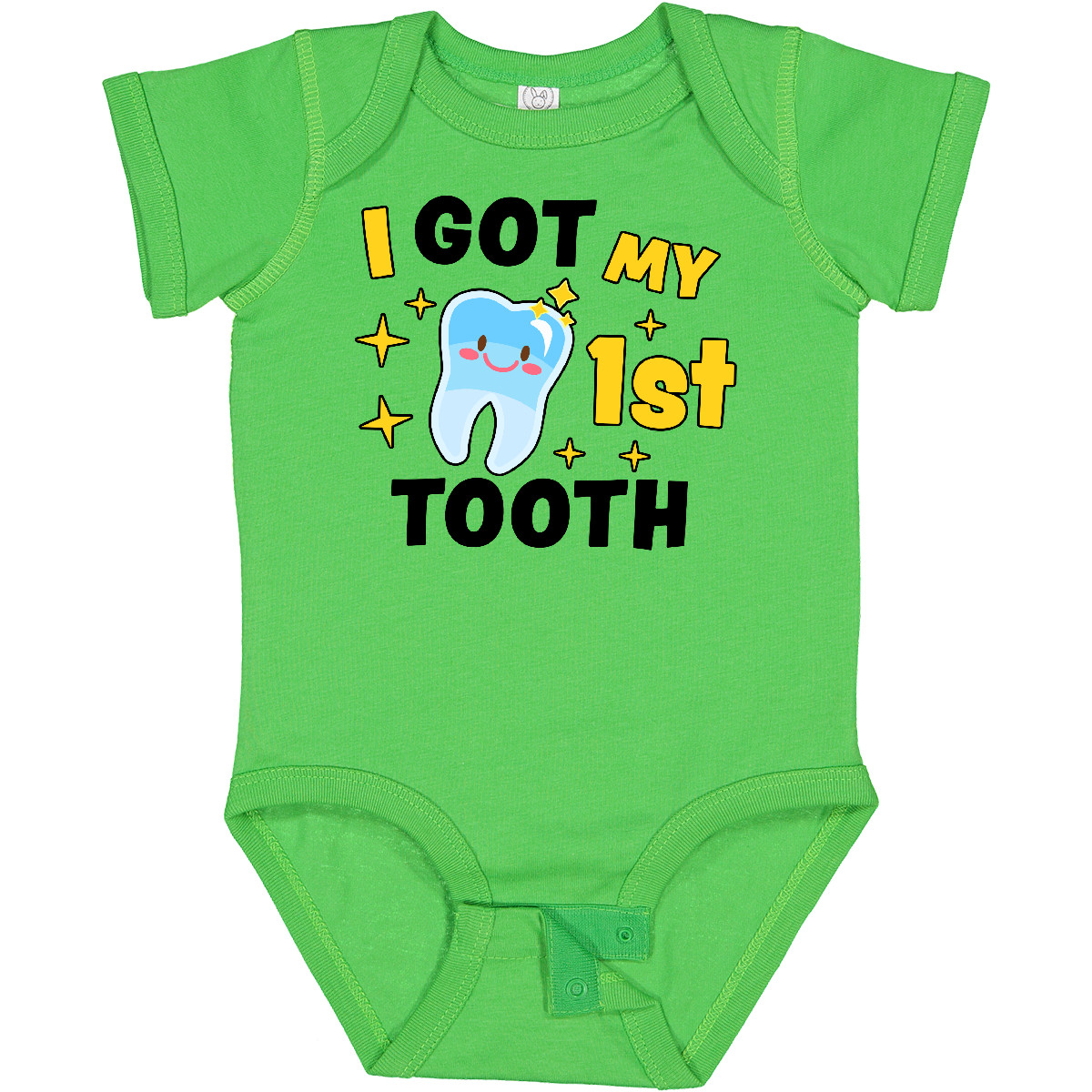Inktastic I Got My 1st Tooth With Cute Tooth Baby Baby Bodysuit First Adorable - Picture 2 of 24