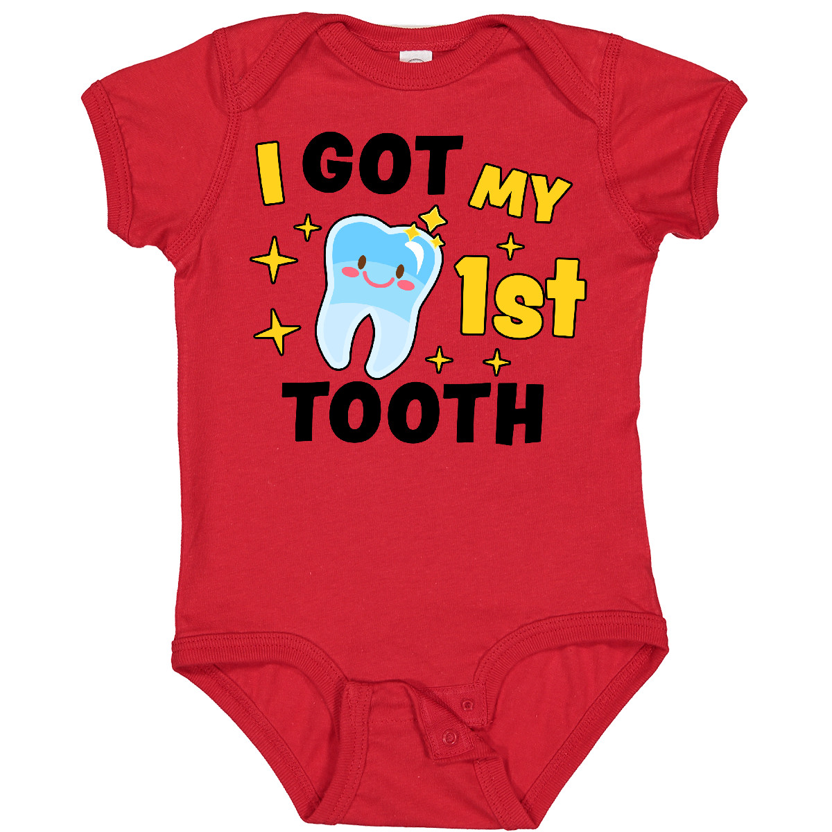 Inktastic I Got My 1st Tooth With Cute Tooth Baby Baby Bodysuit First Adorable - Picture 18 of 24