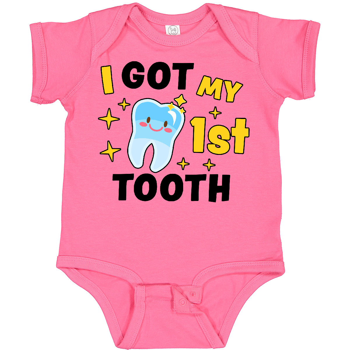 Inktastic I Got My 1st Tooth With Cute Tooth Baby Baby Bodysuit First Adorable - Picture 11 of 24