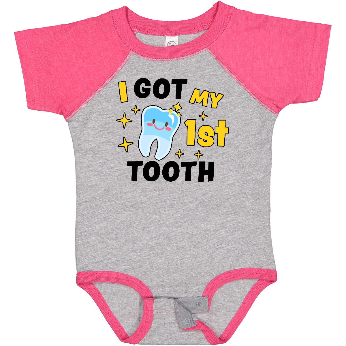 Inktastic I Got My 1st Tooth With Cute Tooth Baby Baby Bodysuit First Adorable - Picture 7 of 24