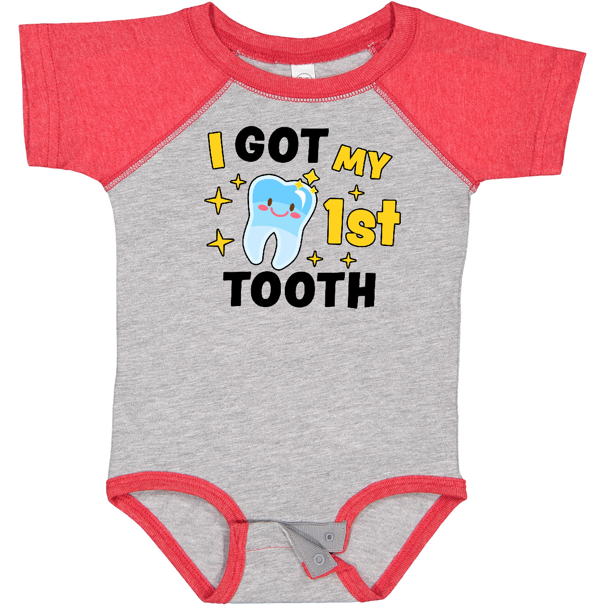 Inktastic I Got My 1st Tooth With Cute Tooth Baby Baby Bodysuit First Adorable - Picture 9 of 24