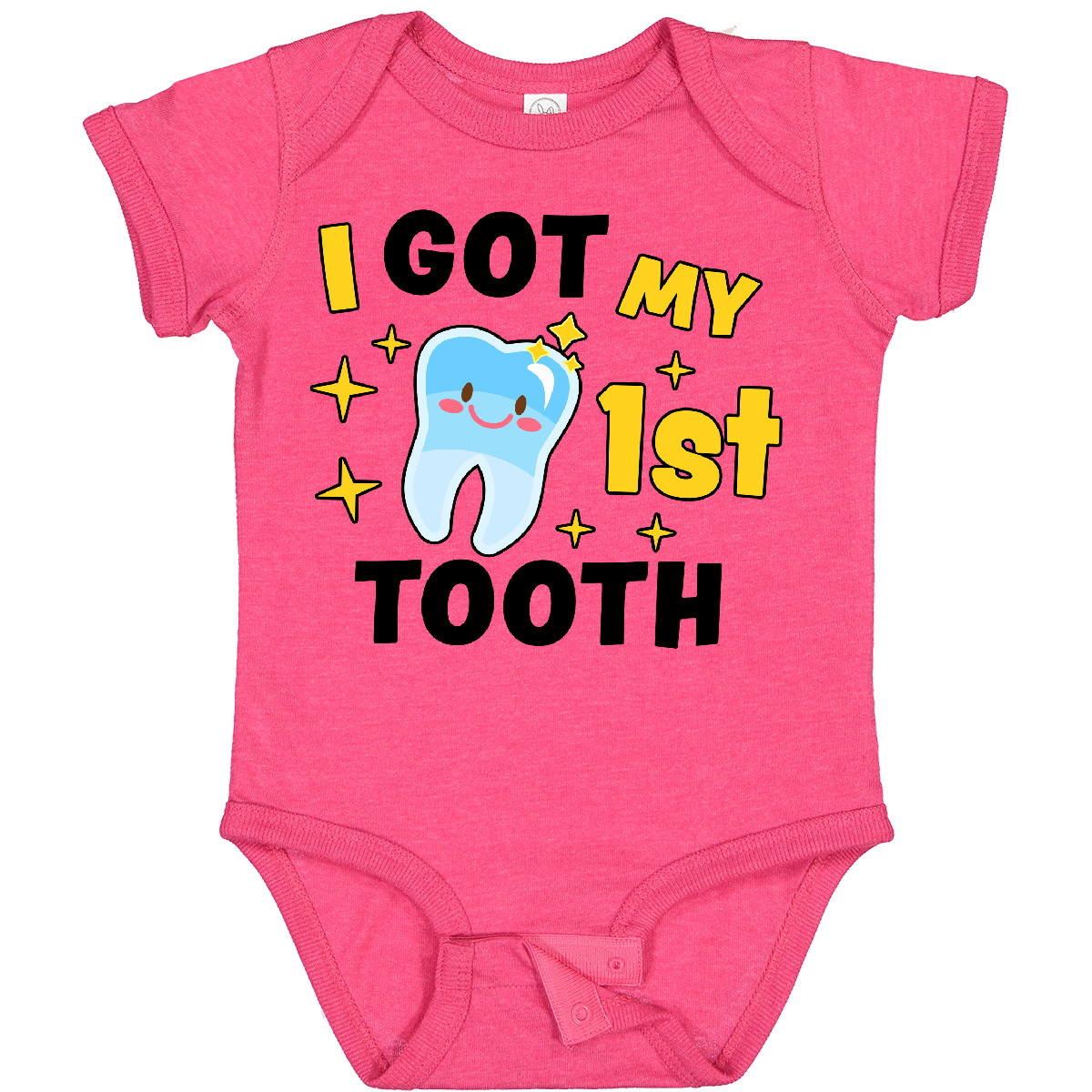 Inktastic I Got My 1st Tooth With Cute Tooth Baby Baby Bodysuit First Adorable - Picture 23 of 24