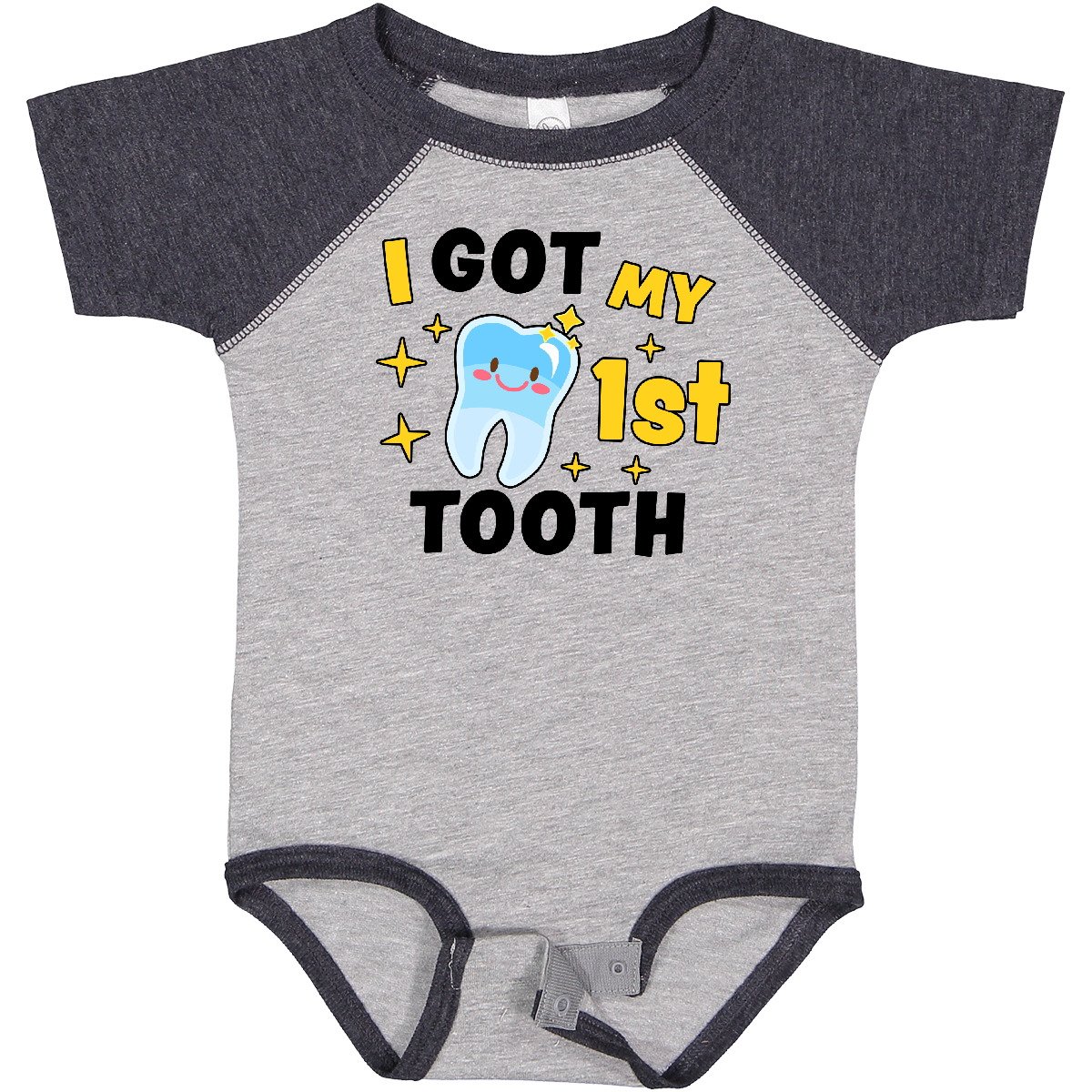Inktastic I Got My 1st Tooth With Cute Tooth Baby Baby Bodysuit First Adorable - Picture 8 of 24