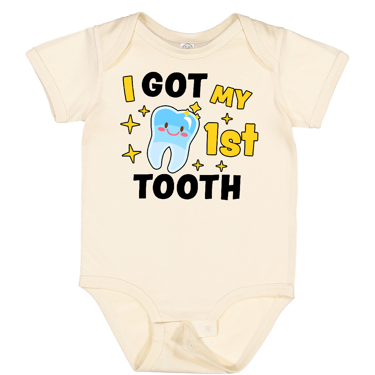 Inktastic I Got My 1st Tooth With Cute Tooth Baby Baby Bodysuit First Adorable - Picture 15 of 24