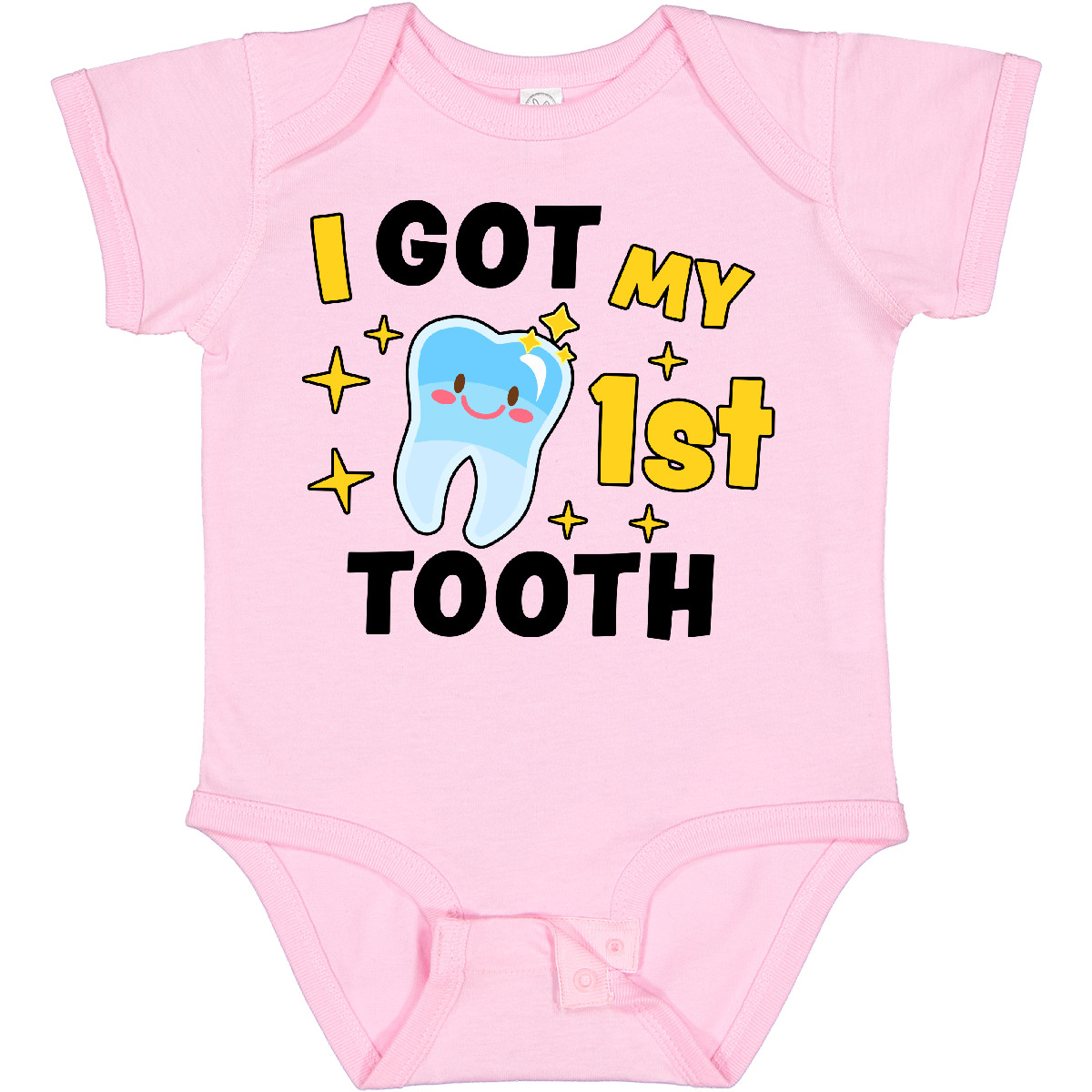 Inktastic I Got My 1st Tooth With Cute Tooth Baby Baby Bodysuit First Adorable - Picture 16 of 24