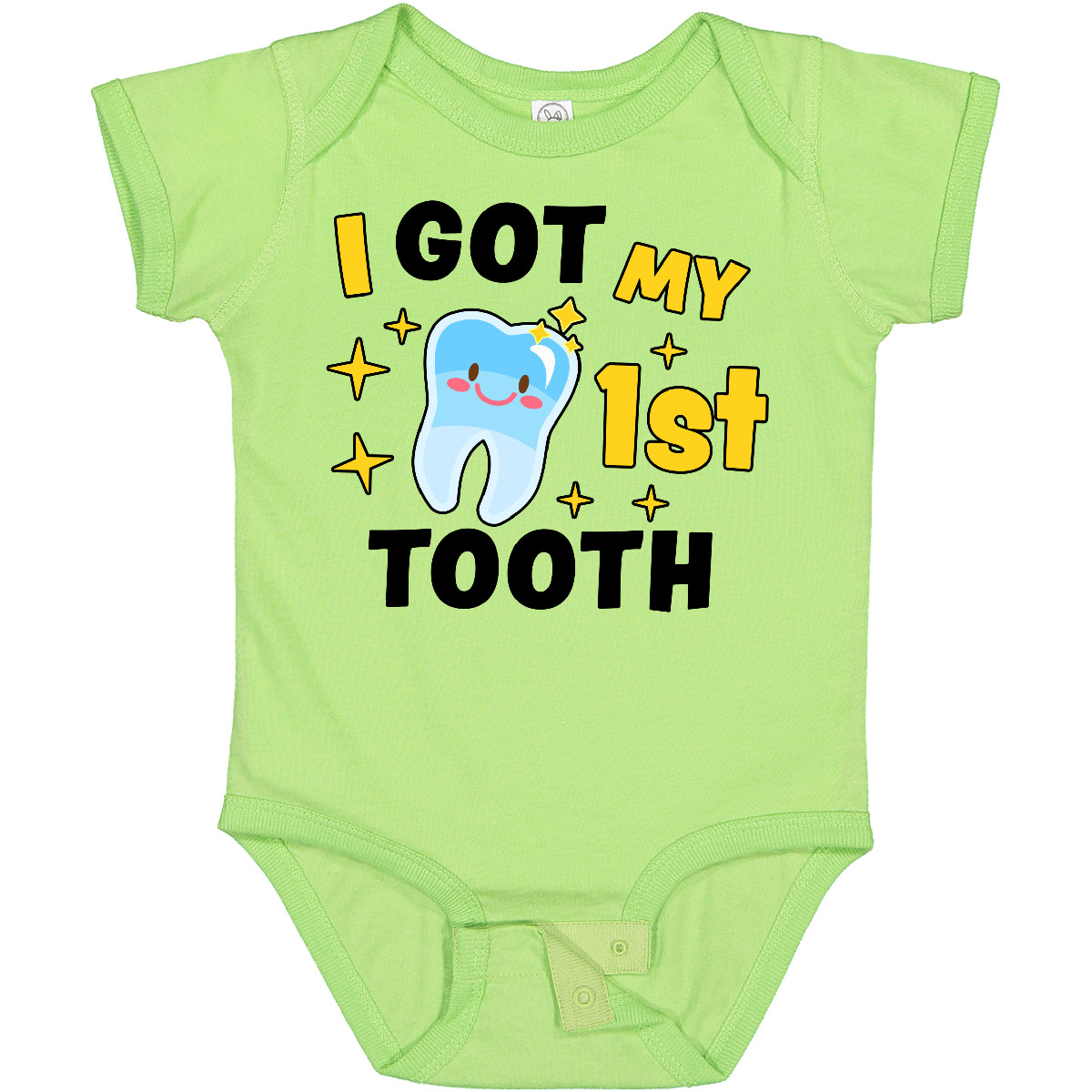 Inktastic I Got My 1st Tooth With Cute Tooth Baby Baby Bodysuit First Adorable - Picture 13 of 24
