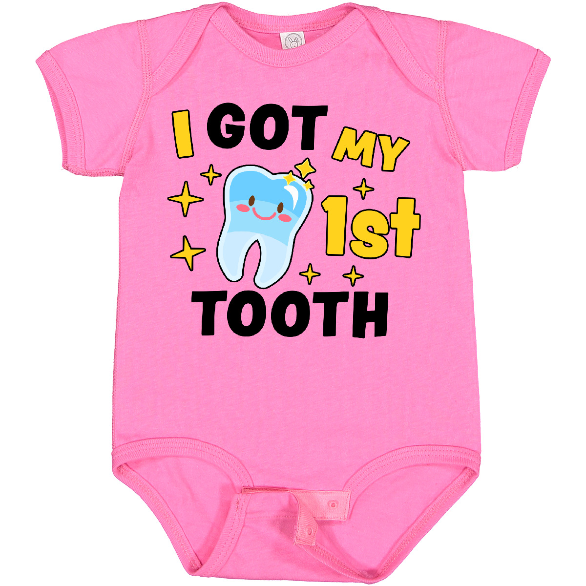Inktastic I Got My 1st Tooth With Cute Tooth Baby Baby Bodysuit First Adorable - Picture 17 of 24
