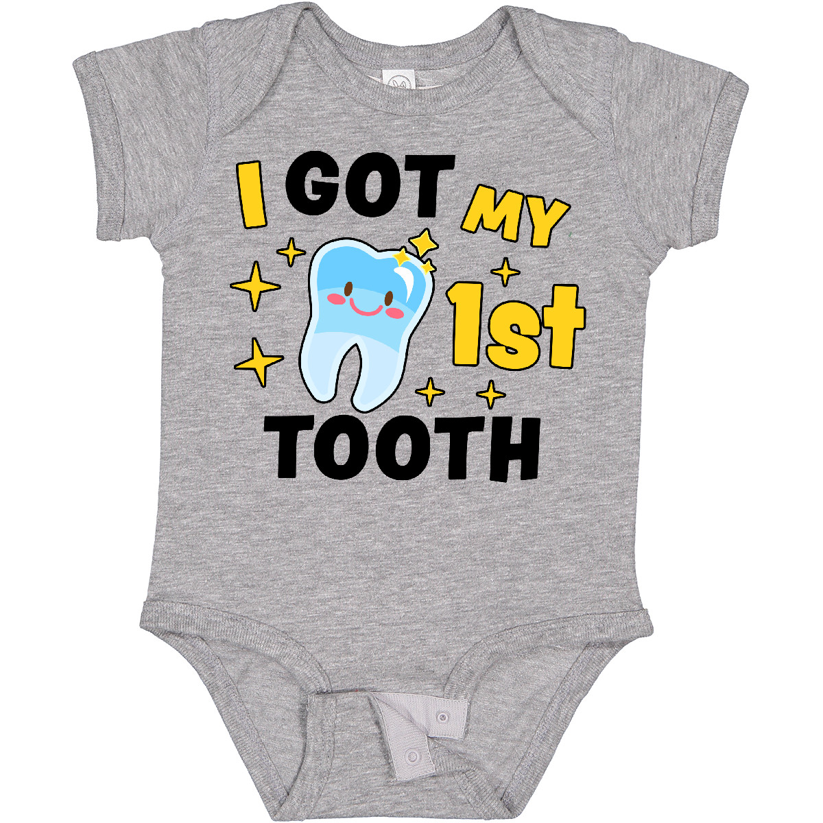 Inktastic I Got My 1st Tooth With Cute Tooth Baby Baby Bodysuit First Adorable - Picture 6 of 24