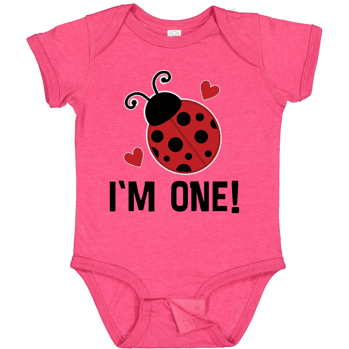 Inktastic 1st Birthday Ladybug 1 Year Old Baby Bodysuit Childs Im Party Outfit - Picture 10 of 11