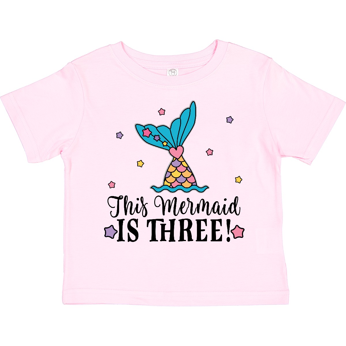 Inktastic 3rd Birthday Mermaid Tail Girls Party Toddler T-Shirt Childs Clothing - Picture 7 of 10
