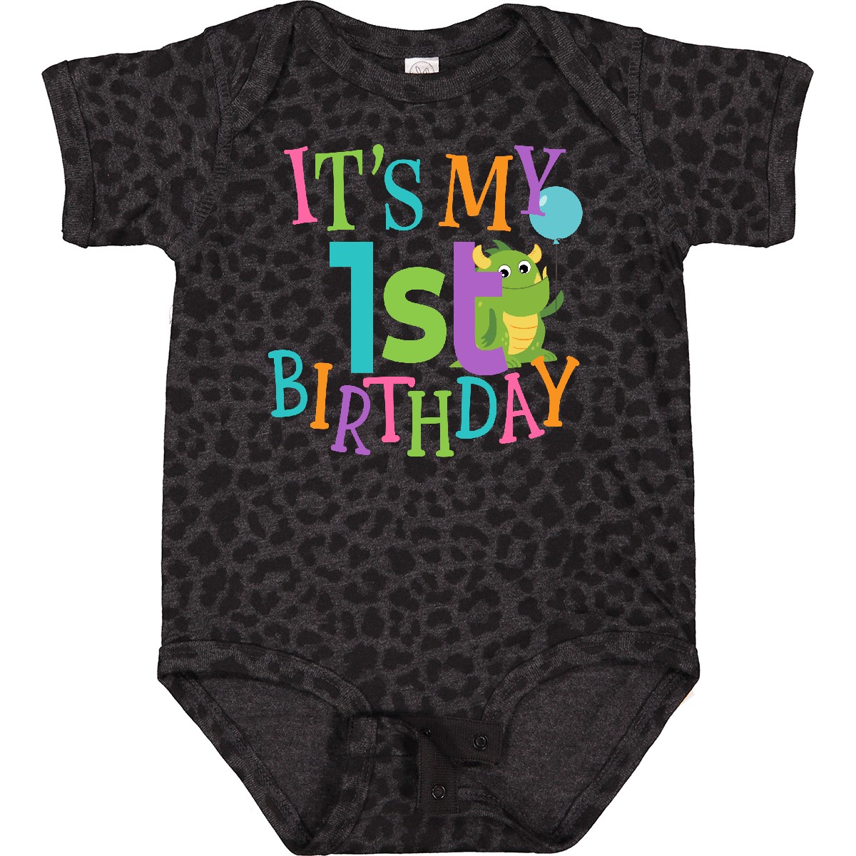 Inktastic Cute First Birthday Monster 1 Year Old Baby Bodysuit Celebration Babys - Picture 2 of 7
