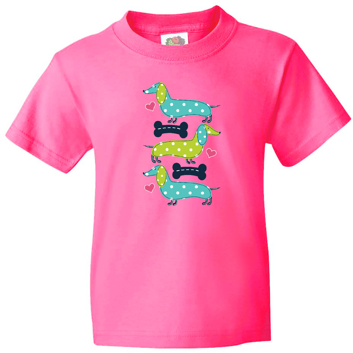 Inktastic Dachshund Dog Lover Polka Dot Puppies Youth T-Shirt Puppy Funny Pets - Picture 3 of 4