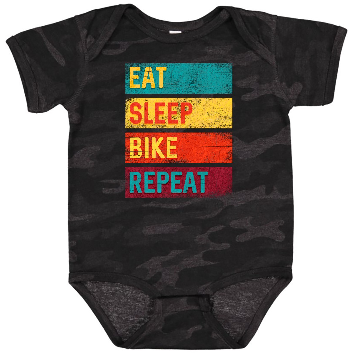 Inktastic Cyclist Biking Eat Sleep Bike Repeat Baby Bodysuit Bicycle Race Racing