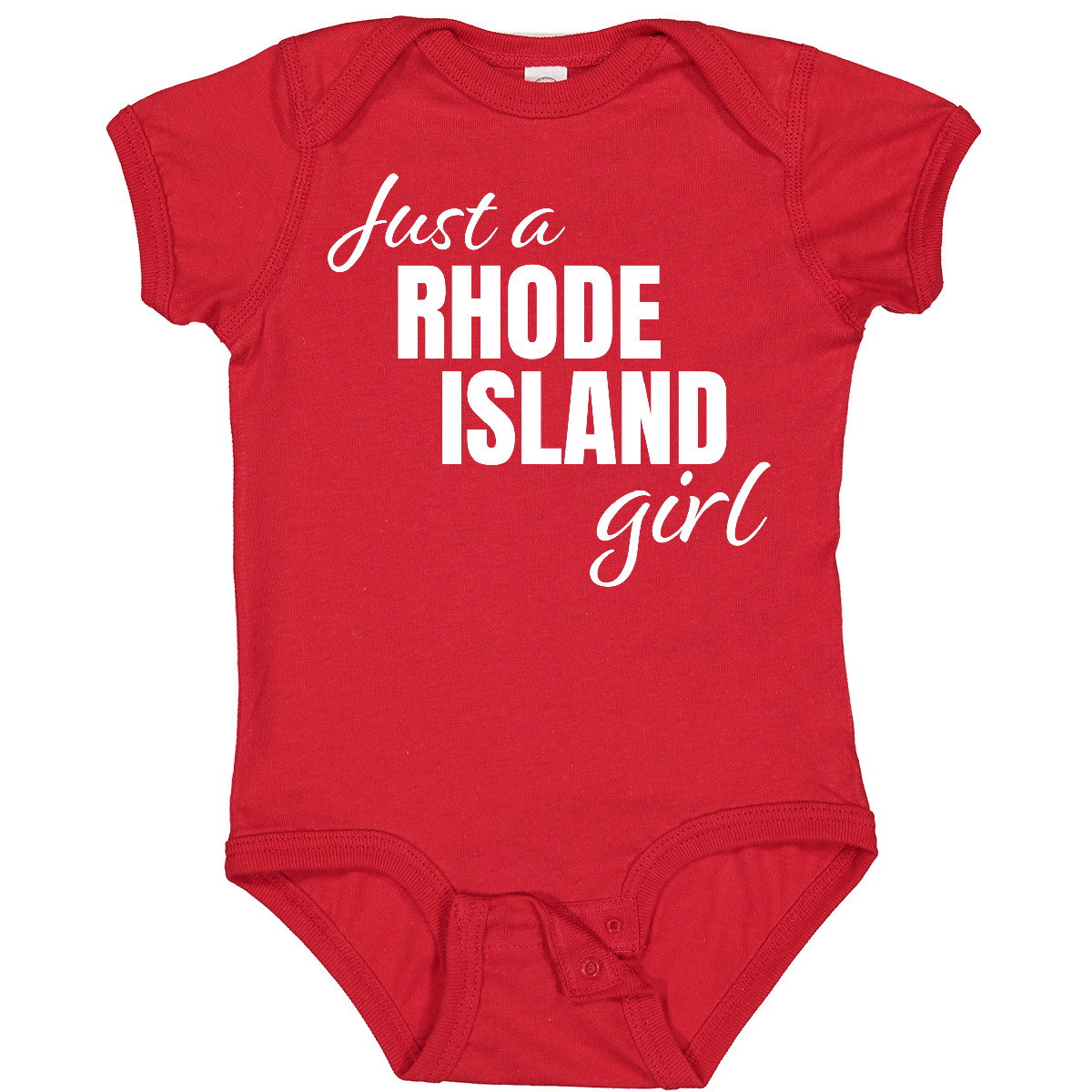 Inktastic Just A Rhode Island Girl Born And Raised Baby Bodysuit Toddler Youth - Picture 8 of 8