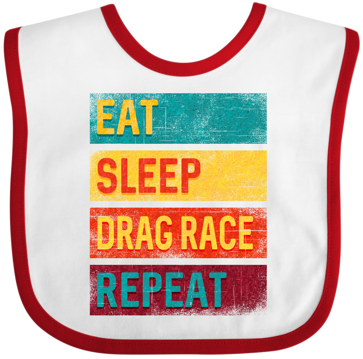 Inktastic Drag Racing Eat Sleep Drag Race Repeat Baby Bib Mechanic Cars Auto