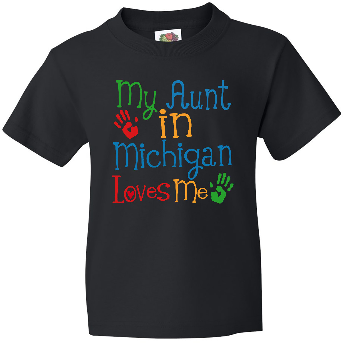 Inktastic My Aunt In Michigan Loves Me Youth T-Shirt Childs Gift Tee Children - Picture 2 of 4
