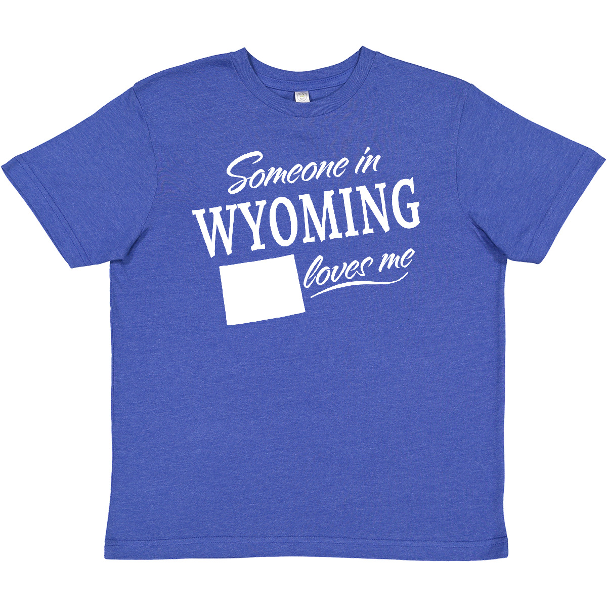Inktastic Someone In Wyoming Loves Me Youth T-Shirt State Home Grandparents Kids - Picture 3 of 3