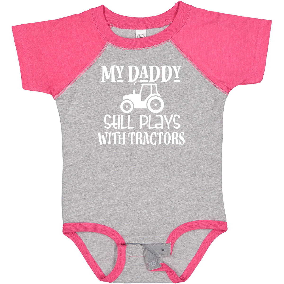Inktastic Farmer My Daddy Still Plays With Tractors Baby Bodysuit Dad Funny Boys - Picture 11 of 28