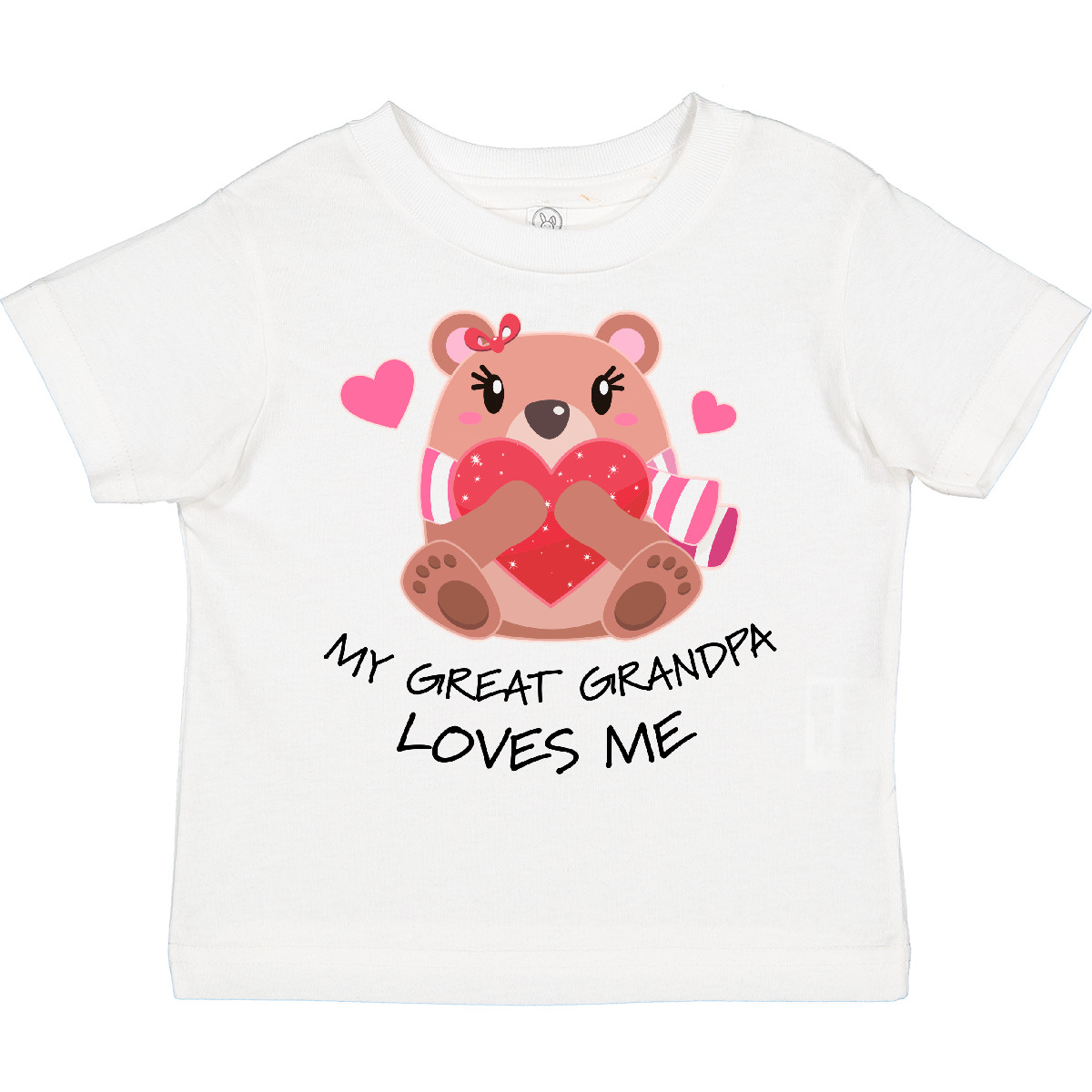 Inktastic My Great Grandpa Loves Me- Bear And Hearts Toddler T-Shirt Family Cute - Picture 7 of 7