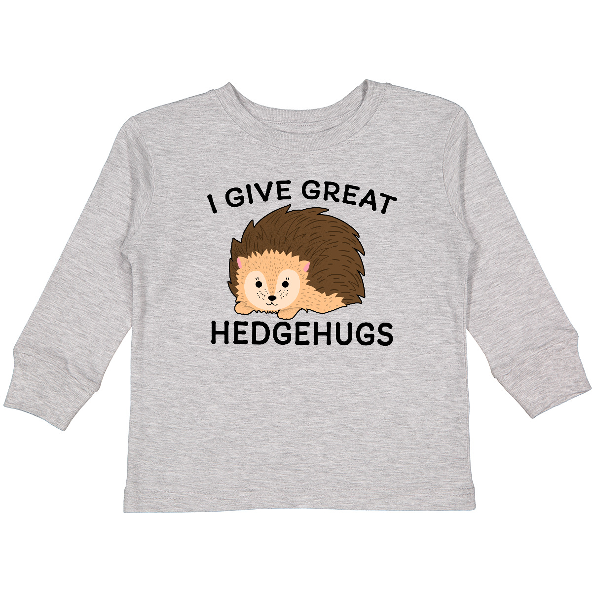 Inktastic I Give Great Hedgehugs With Cute Hedgehog Toddler Long Sleeve T-Shirt