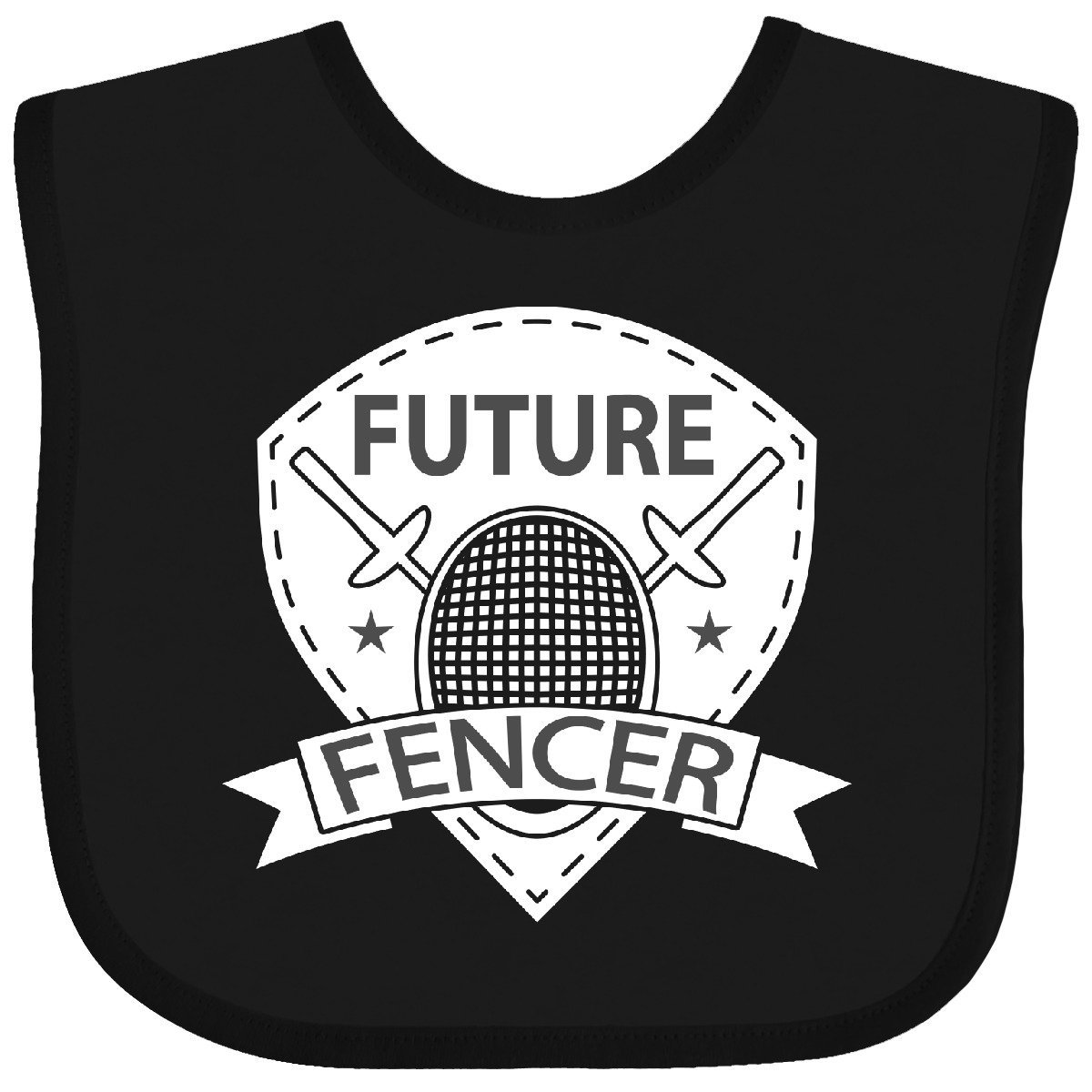Inktastic Fencing Future Fencer Sports Baby Bib Foil Sport Apparel Clothing - Picture 2 of 5