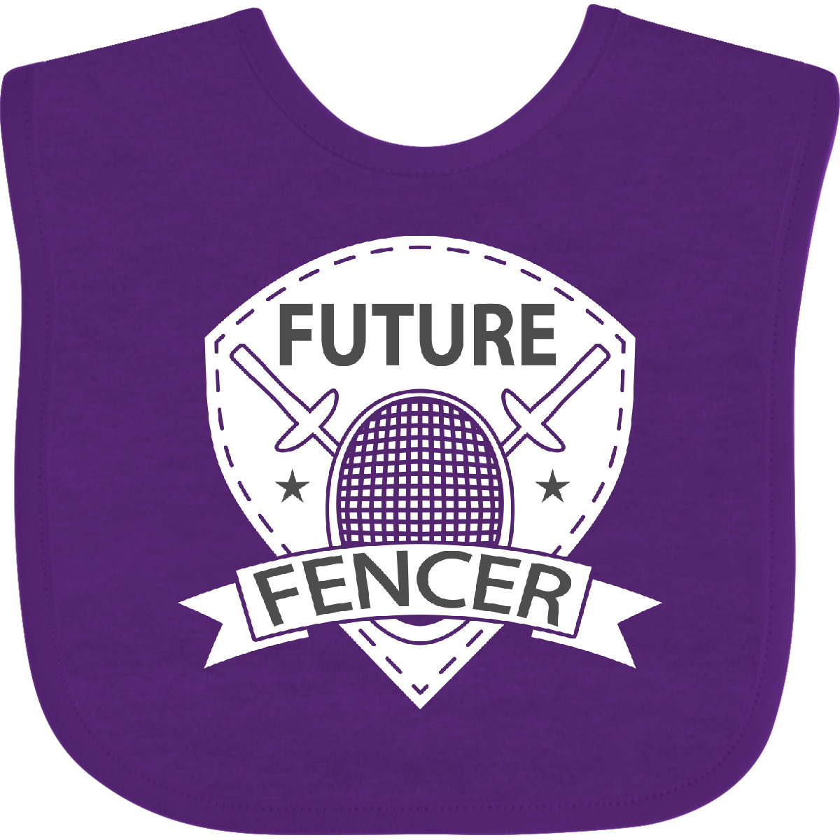 Inktastic Fencing Future Fencer Sports Baby Bib Foil Sport Apparel Clothing - Picture 5 of 5