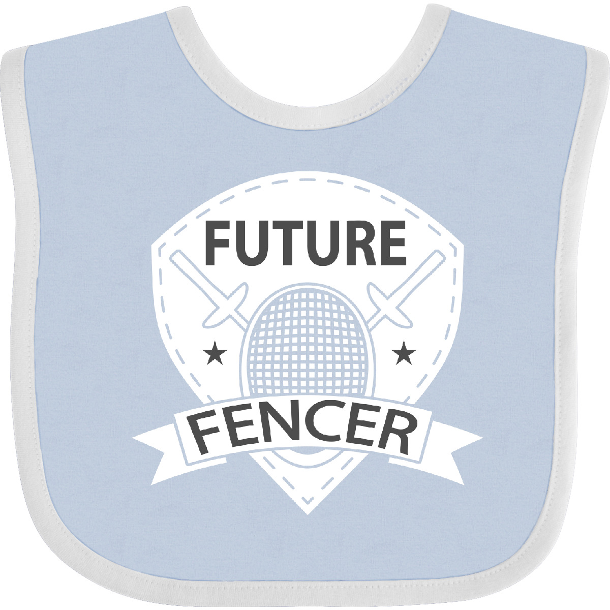 Inktastic Fencing Future Fencer Sports Baby Bib Foil Sport Apparel Clothing - Picture 3 of 5