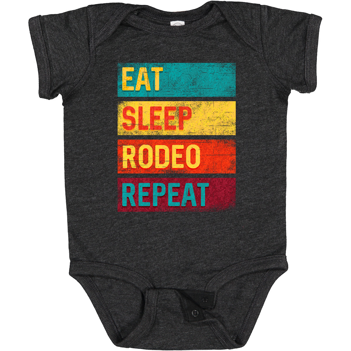 Inktastic Eat Sleep Rodeo Repeat Baby Bodysuit Animals Competition Western Race - Picture 9 of 9