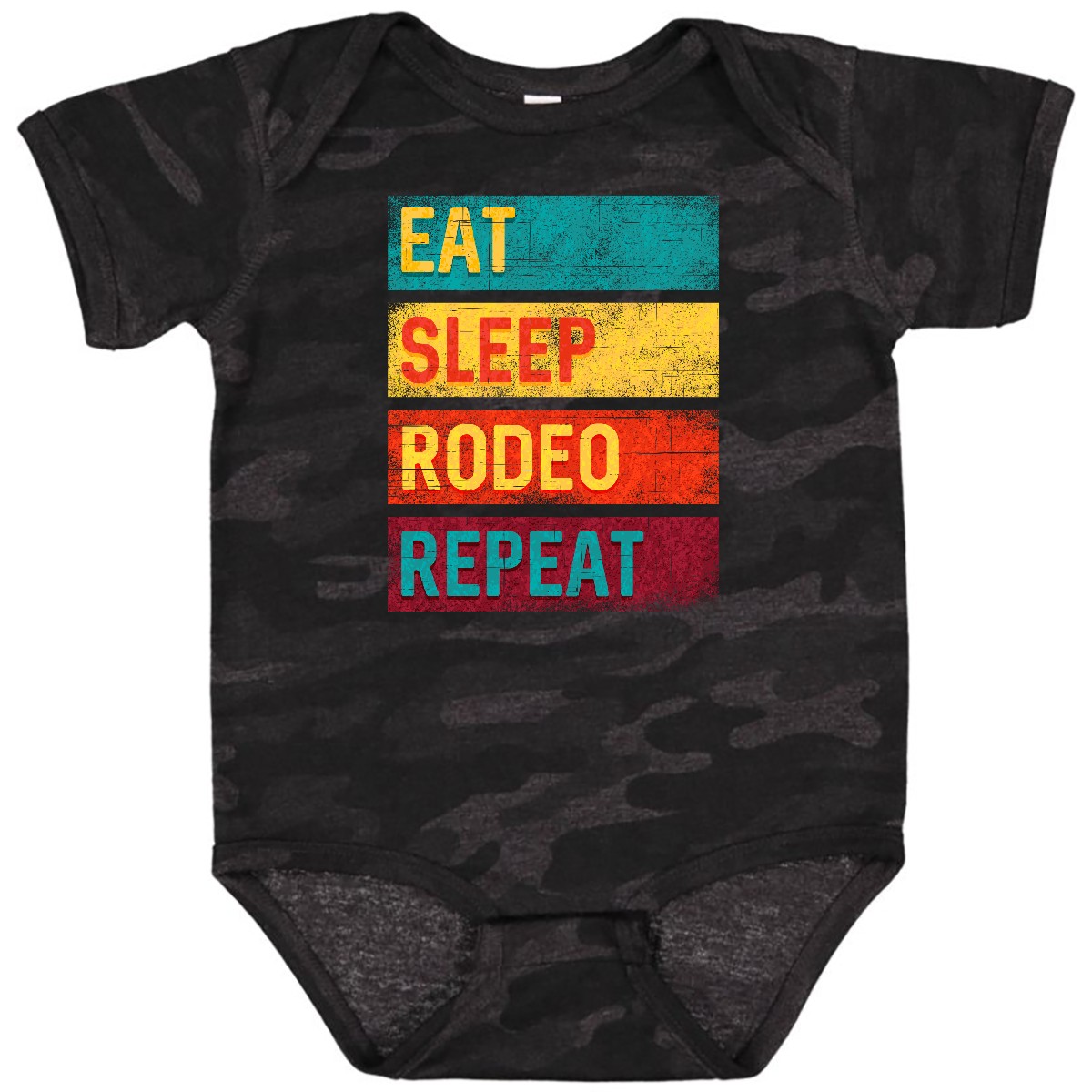 Inktastic Eat Sleep Rodeo Repeat Baby Bodysuit Animals Competition Western Race - Picture 8 of 9