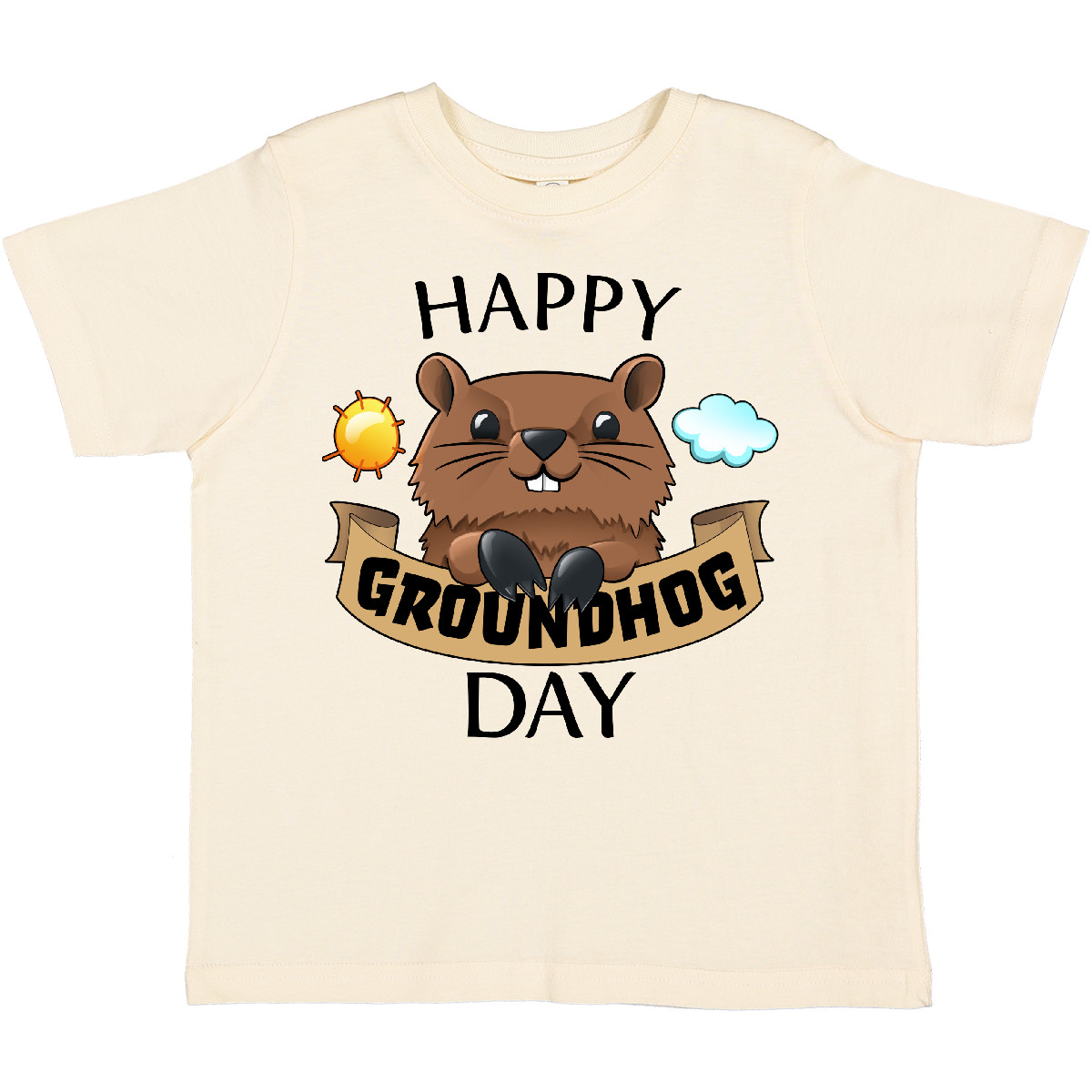 Inktastic Happy Groundhog Day- Cute Toddler T-Shirt Fun Celebrate Family Holiday - Picture 7 of 11