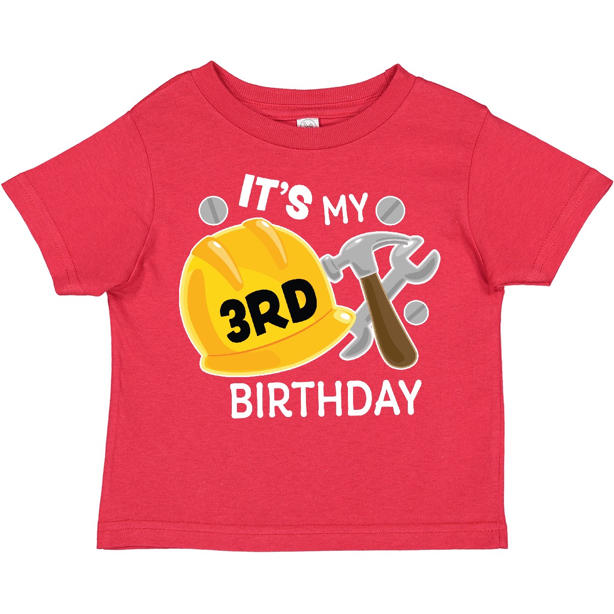 Inktastic Its My 3rd Birthday With Construction Tools Toddler T-Shirt Birthdays - Picture 5 of 8