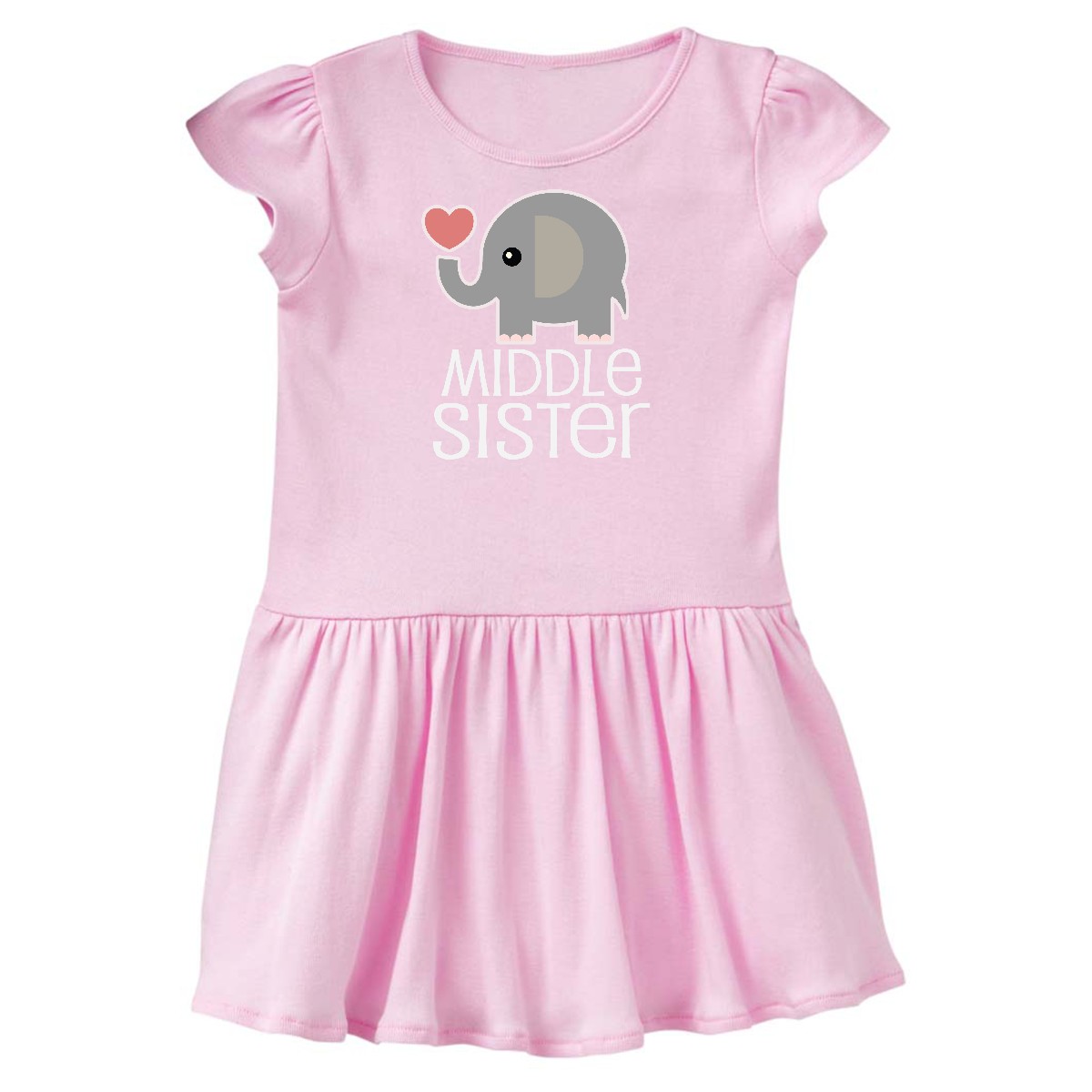 inktastic Middle Sister Hearts Toddler T-Shirt