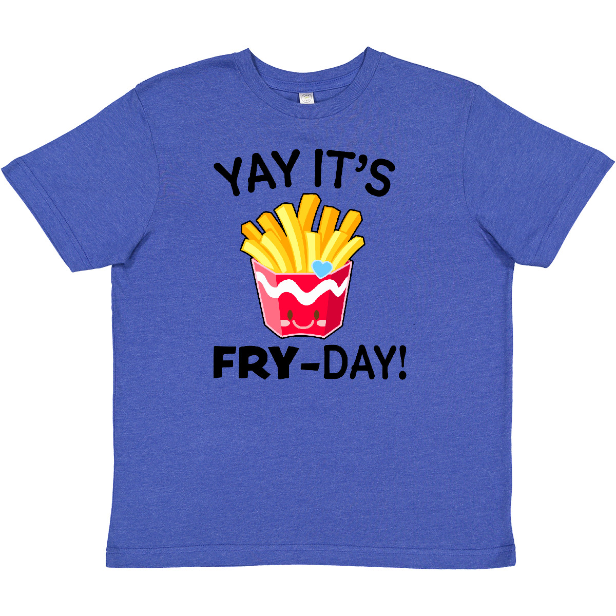 Inktastic Yay Its Fry Day With Cute French Fries Youth T-Shirt Children Fry-day - Picture 8 of 9