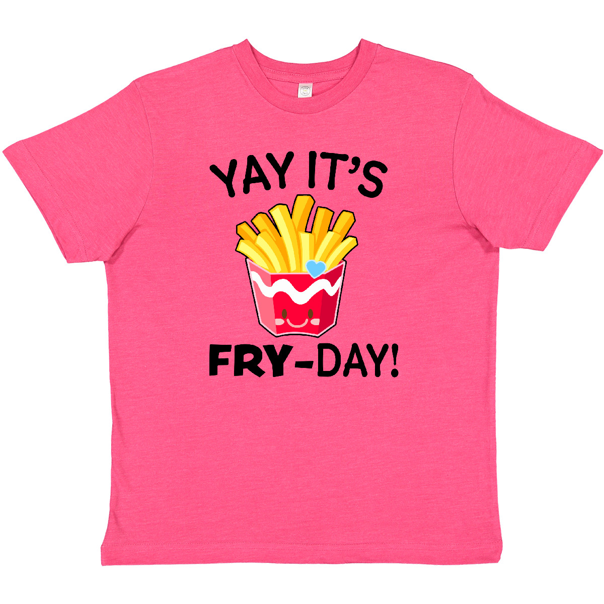 Inktastic Yay Its Fry Day With Cute French Fries Youth T-Shirt Children Fry-day - Picture 7 of 9