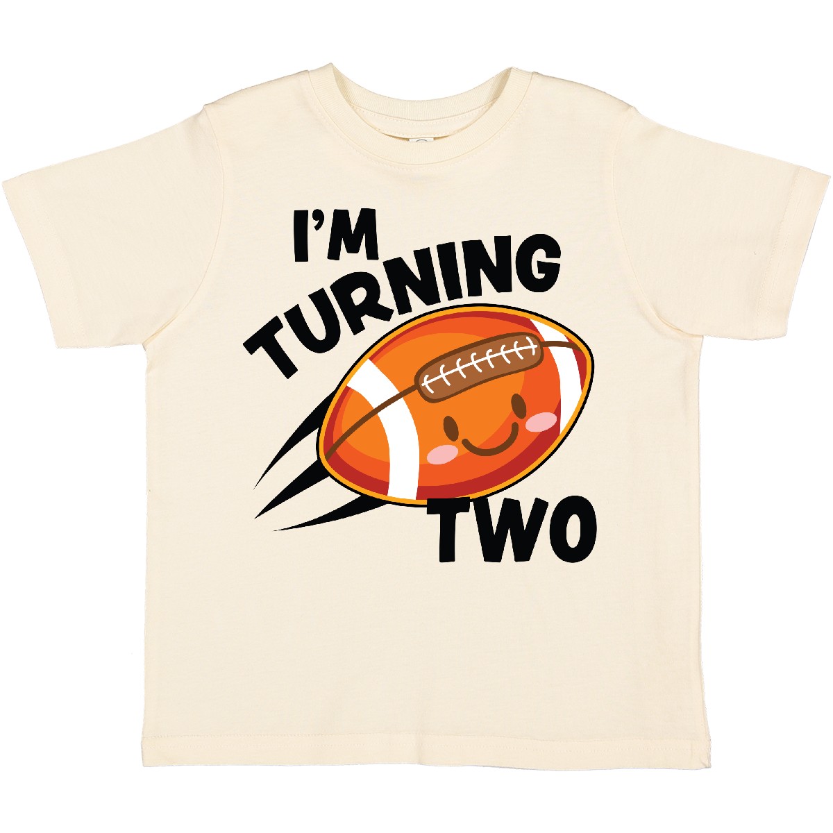 Inktastic Birthday I'm Turning Two With Football Toddler T-Shirt Birthdays 2nd - Picture 8 of 12