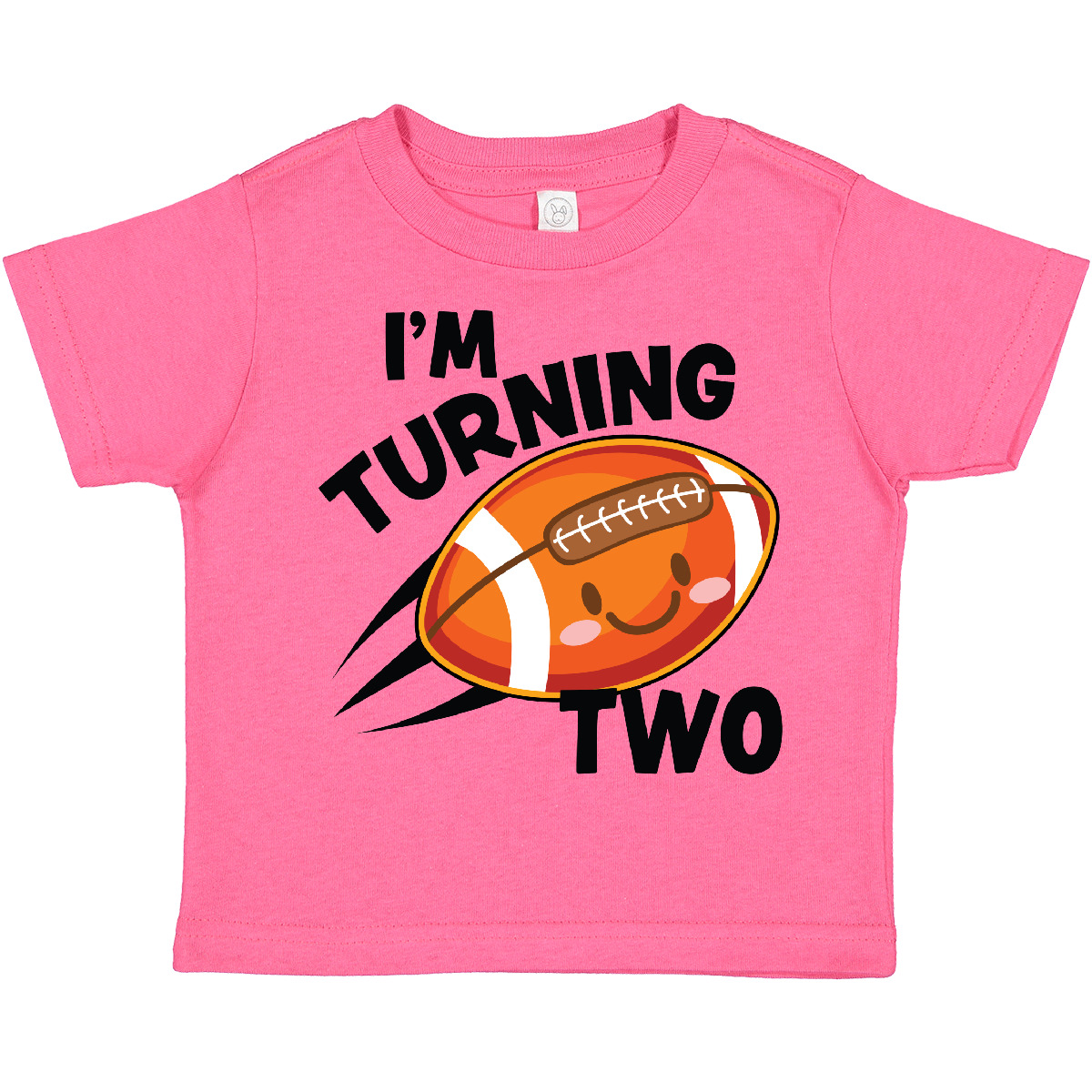 Inktastic Birthday I'm Turning Two With Football Toddler T-Shirt Birthdays 2nd - Picture 7 of 12
