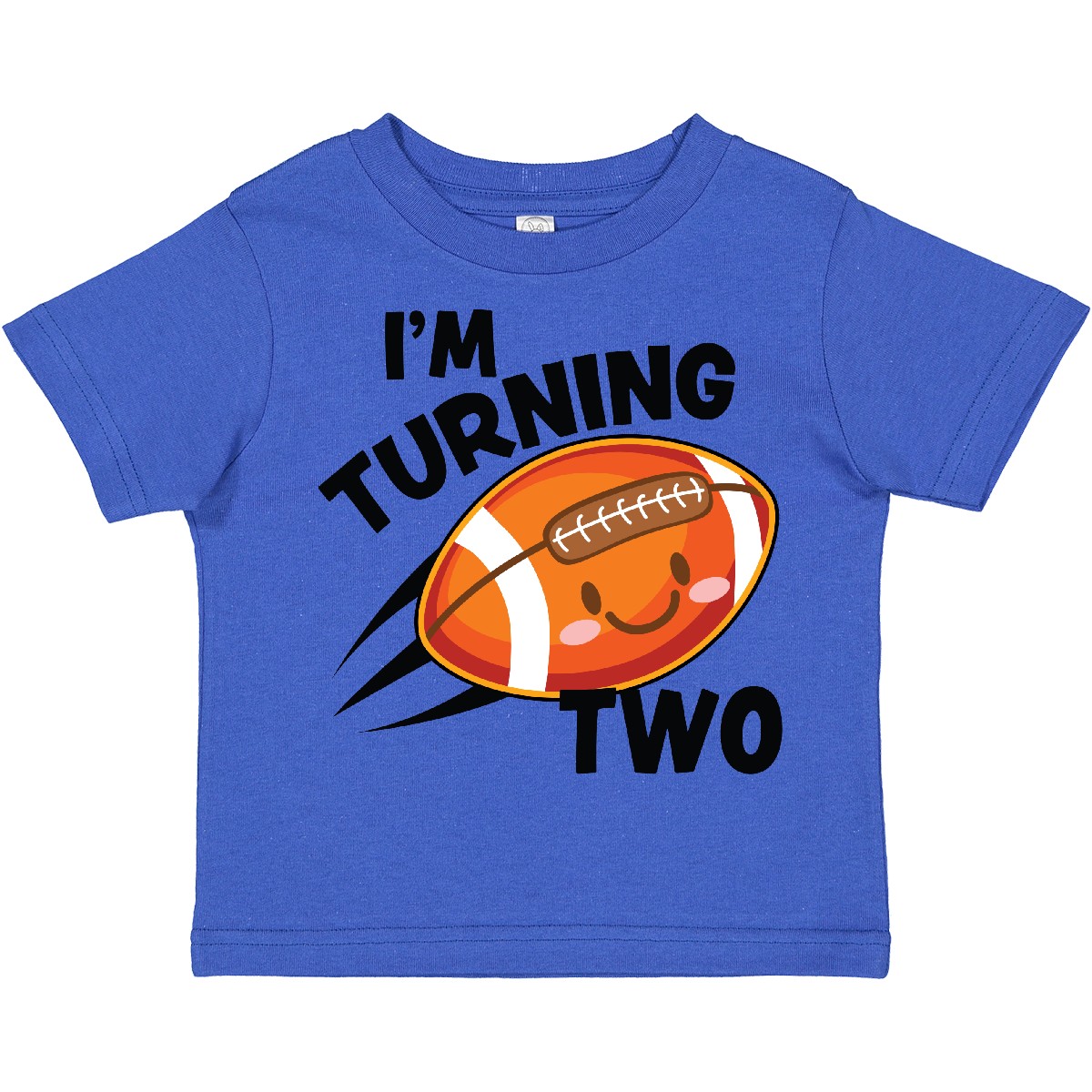 Inktastic Birthday I'm Turning Two With Football Toddler T-Shirt Birthdays 2nd - Picture 11 of 12