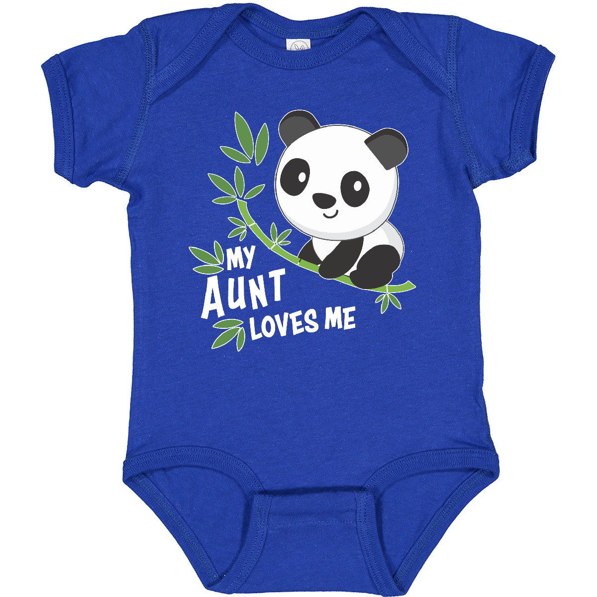 Inktastic My Aunt Loves Me- Cute Panda Baby Bodysuit Family Auntie Nephew Niece - Picture 10 of 14