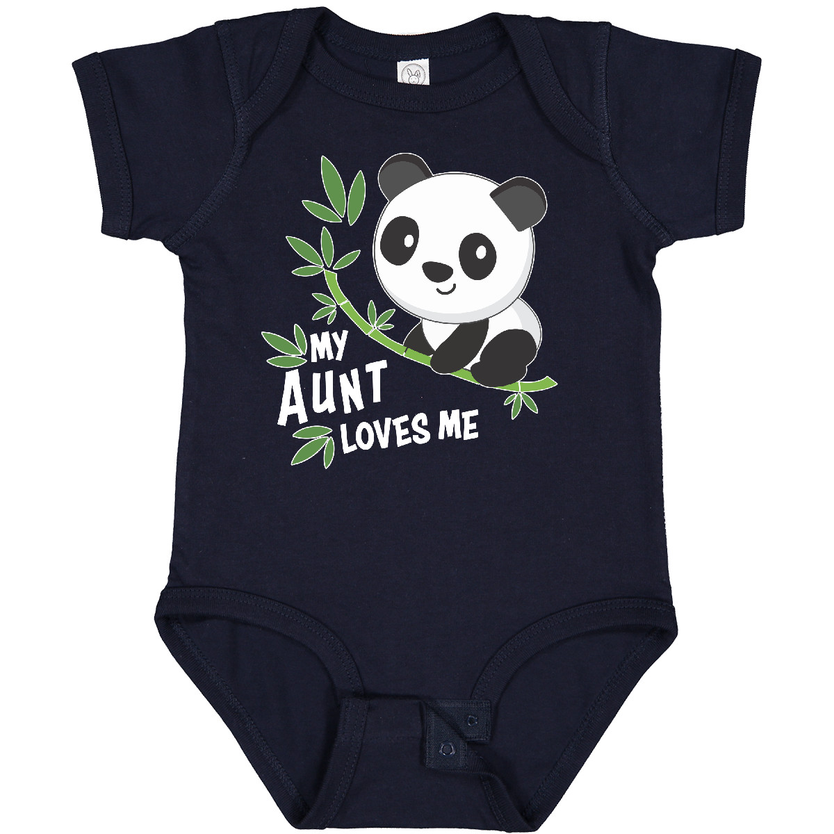 Inktastic My Aunt Loves Me- Cute Panda Baby Bodysuit Family Auntie Nephew Niece - Picture 7 of 14