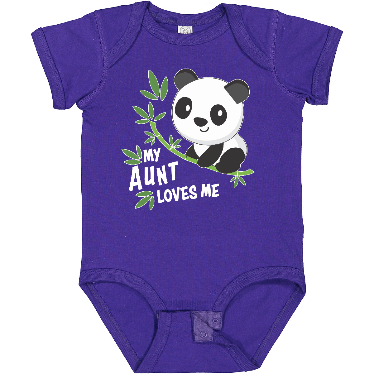 Inktastic My Aunt Loves Me- Cute Panda Baby Bodysuit Family Auntie Nephew Niece - Picture 8 of 14