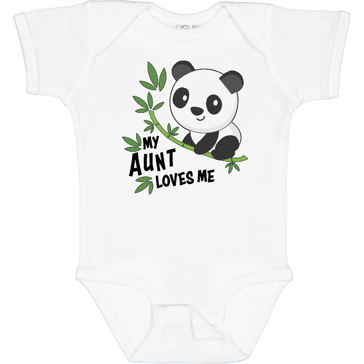 Inktastic My Aunt Loves Me - Body bambino panda carino famiglia zia nipote nipote - Foto 8 di 9