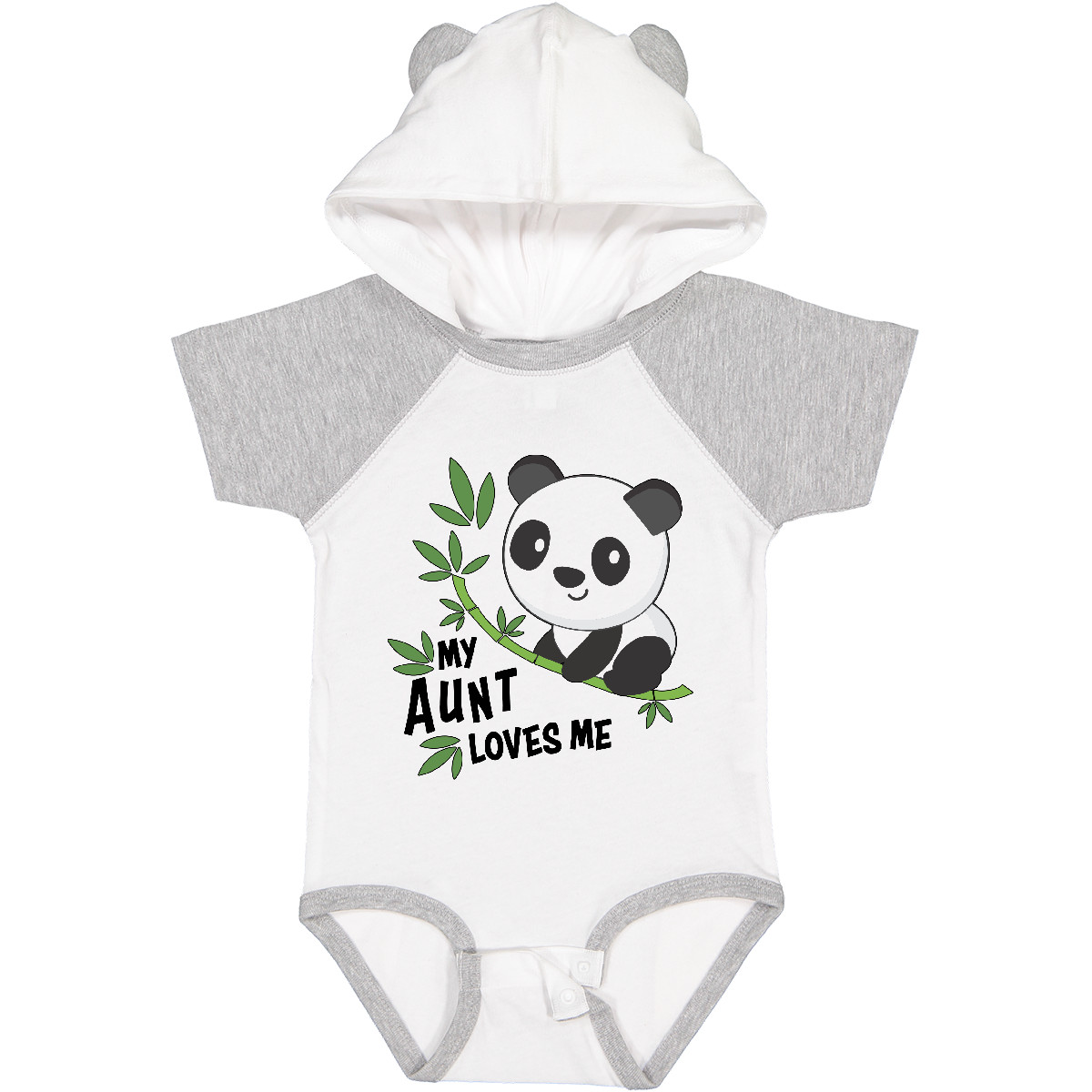 Inktastic My Aunt Loves Me - Body bambino panda carino famiglia zia nipote nipote - Foto 9 di 9